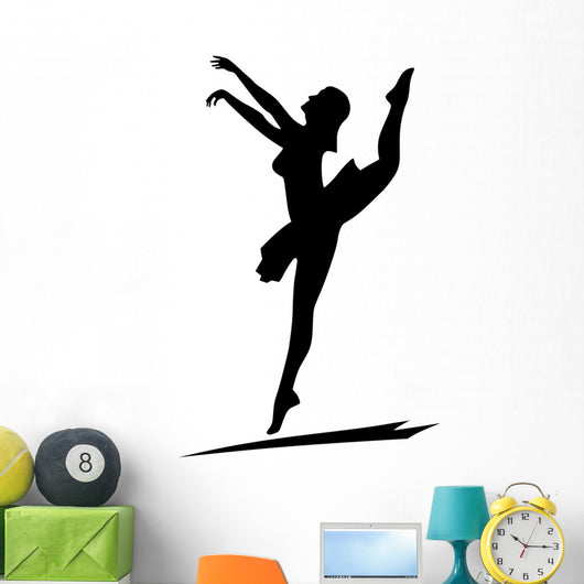 Dancing Girl Silhouette Wall Decal