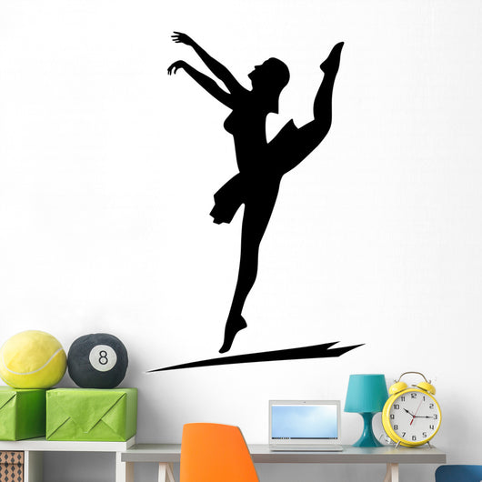 Dancing Girl Silhouette Wall Decal