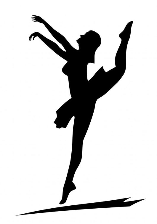 Dancing Girl Silhouette Wall Decal