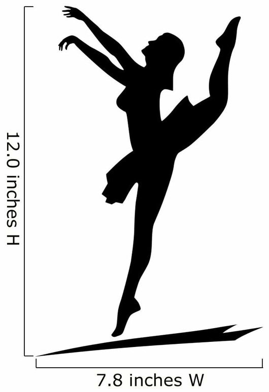 Dancing Girl Silhouette Wall Decal