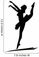 Dancing Girl Silhouette Wall Decal