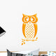 Hiboux Jaune Reflets Wall Decal