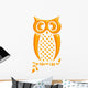 Hiboux Jaune Reflets Wall Decal