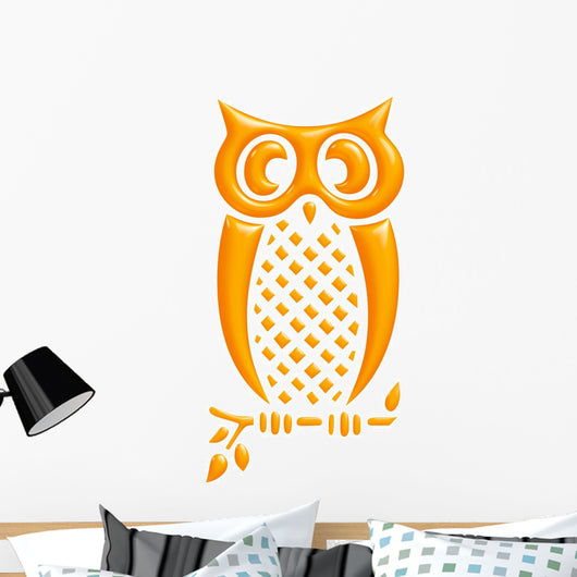 Hiboux Jaune Reflets Wall Decal