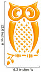 Hiboux Jaune Reflets Wall Decal