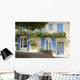 French Village Cottage with blue shutters Provence France Wall Mural