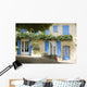 French Village Cottage with blue shutters Provence France Wall Mural