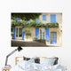 French Village Cottage with blue shutters Provence France Wall Mural