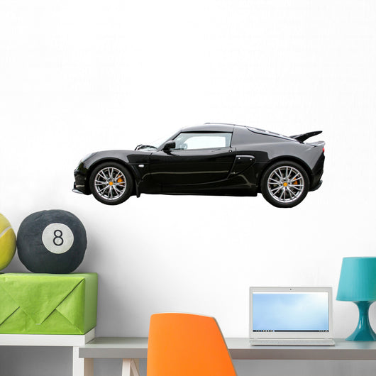 black sportscar Wall Decal