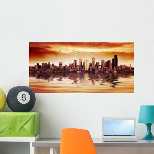 Seattle Sunset Wall Decal