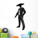 Male Mariachi Silhouette Illustration Wall Decal