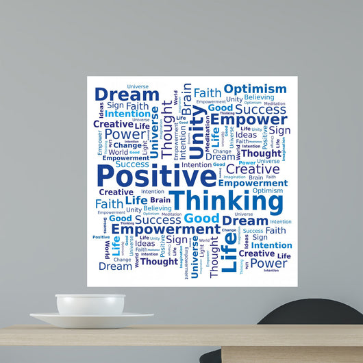 Cloud of Words - Positive Thinking Wall Decal