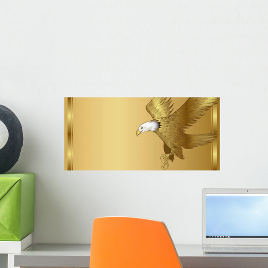 Gold Eagle Background Wall Mural