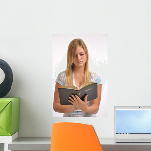 Reading Bible Wall Mural