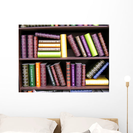 Antique Books on Bookshelf Wall Mural
