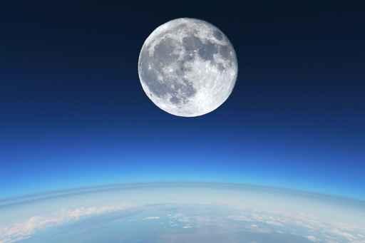 Full Moon over Earth's Wall Decal Design 2