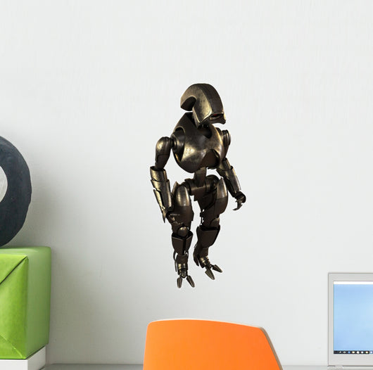 Steel Cyborg Warrior Wall Decal