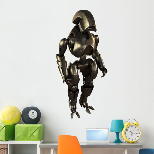 Steel Cyborg Warrior Wall Decal