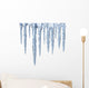 Icicles on White Background - Square Format Wall Decal