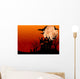 Halloween Background With Haunted House Wall Mural