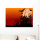 Halloween Background With Haunted House Wall Mural