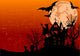Halloween Background With Haunted House Wall Mural