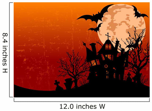 Halloween Background With Haunted House Wall Mural
