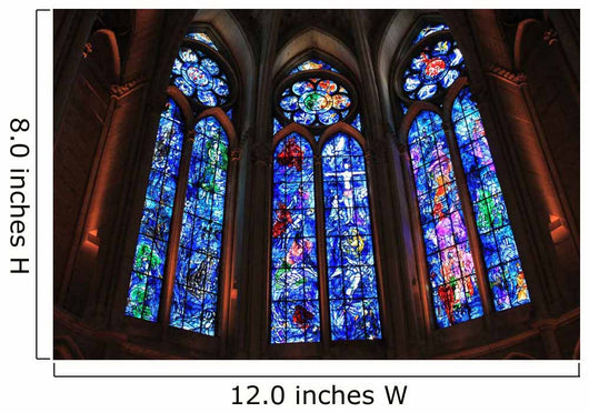 Stained glass windows by Chagall in Reims Wall Mural