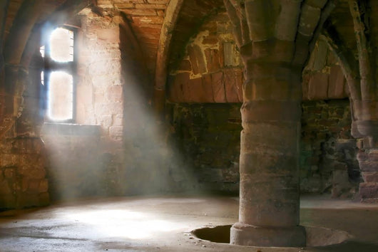 Spring Light Through an Ancient Window Wall Mural