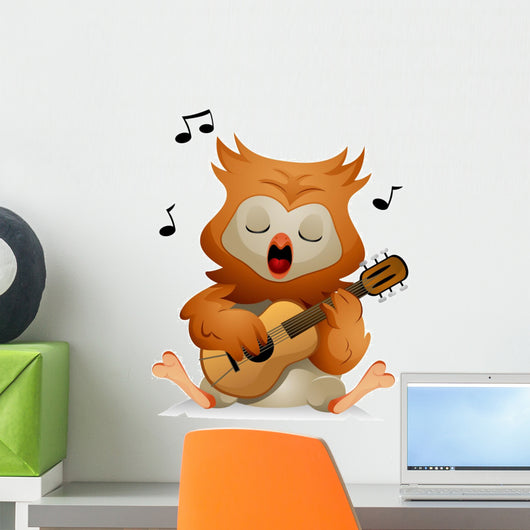 Owl Guitar Wall Decal