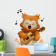 Owl Guitar Wall Decal
