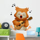 Owl Guitar Wall Decal