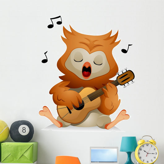 Owl Guitar Wall Decal
