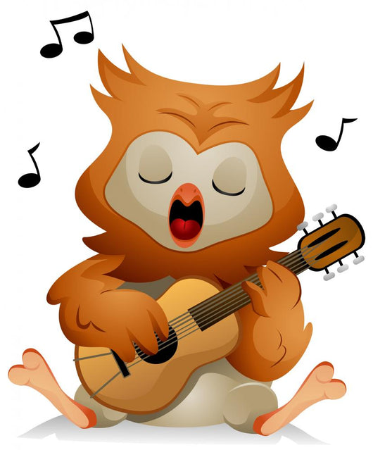 Owl Guitar Wall Decal