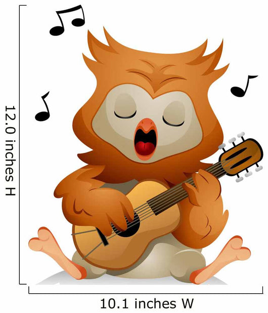 Owl Guitar Wall Decal