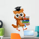 Owl Books Wall Decal