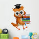 Owl Books Wall Decal