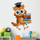 Owl Books Wall Decal