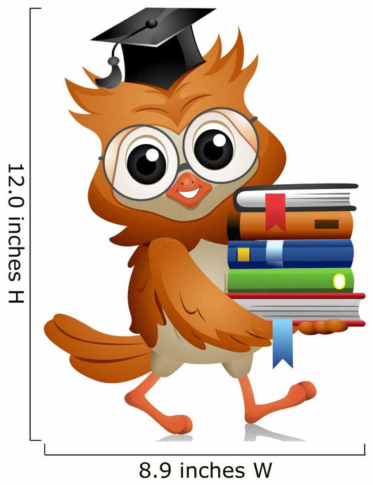 Owl Books Wall Decal