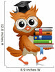 Owl Books Wall Decal