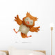 Jumping Owl Wall Decal