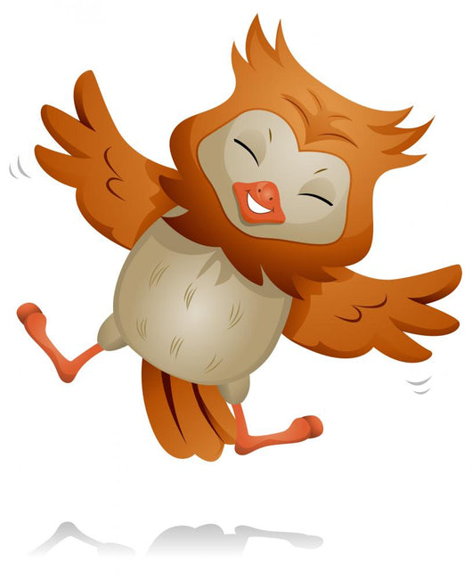 Jumping Owl Wall Decal