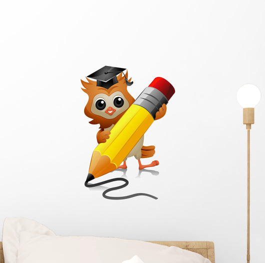 Owl Writing Wall Decal