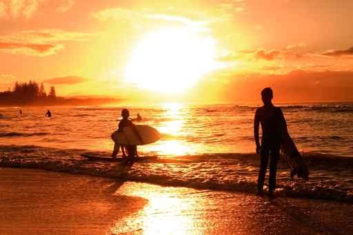 Sunset over Beach Wall Decal