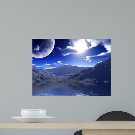 Colorful Space Landscape Wall Mural