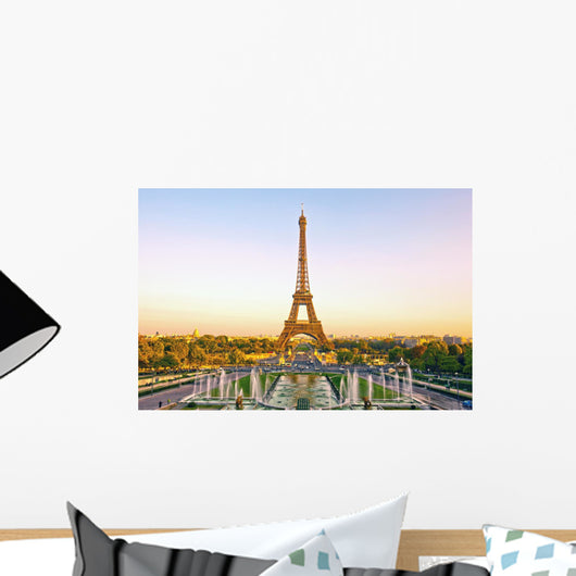 Eiffel Tower at Sunset in Paris Wall Mural