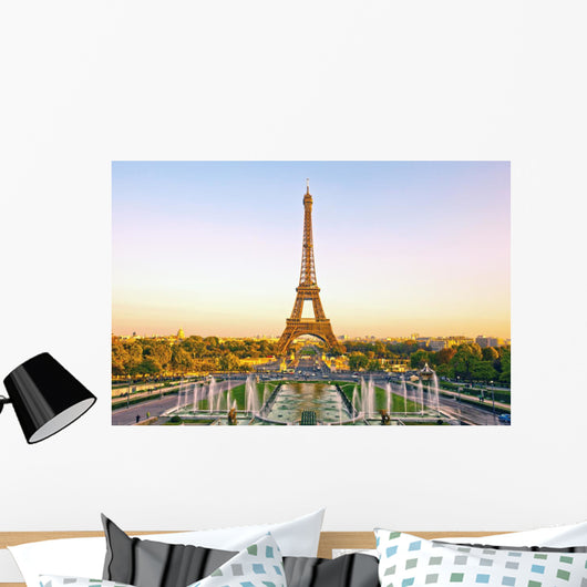 Eiffel Tower at Sunset in Paris Wall Mural