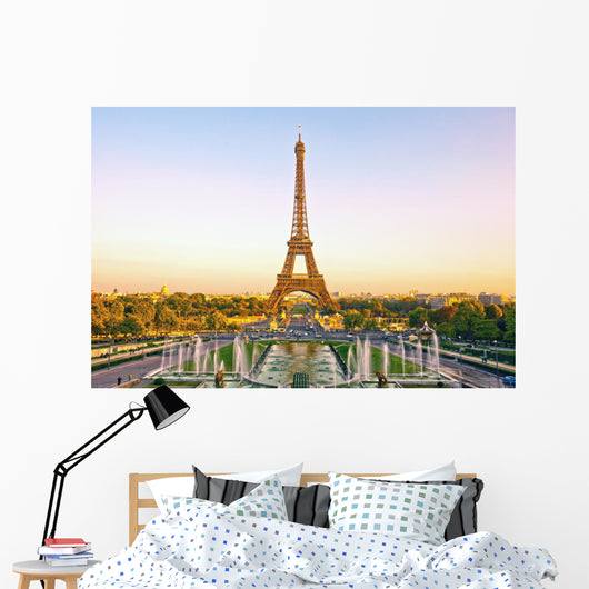 Eiffel Tower at Sunset in Paris Wall Mural