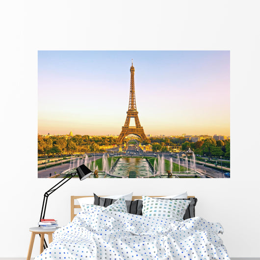 Eiffel Tower at Sunset in Paris Wall Mural