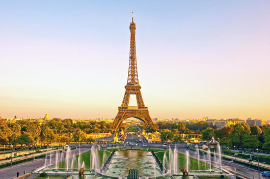 Eiffel Tower at Sunset in Paris Wall Mural